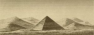 Die Pyramide von Athribis.Kupferstich aus der Description de l'Egypte (1823)