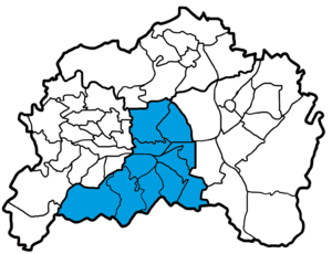 Lage des Bezirks Süd in Remscheid