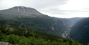 Gaustatoppen mit Rjukan im Tal