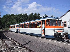 MAN Schienenbus der SWEG im Bahnhof Neckarbischofsheim Stadt