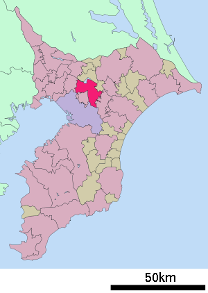 Lage Sakuras in der Präfektur