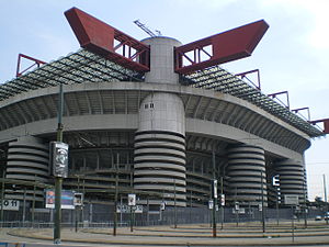 Außenansicht des Giuseppe-Meazza-Stadions