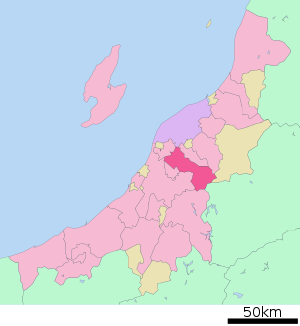 Lage Sanjōs in der Präfektur