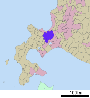 Lage Sapporos in der Präfektur
