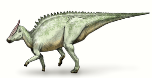Lebendrekonstruktion von Saurolophus