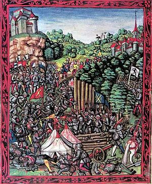 Die Schlacht bei Frastanz. Luzerner Schilling, 1513