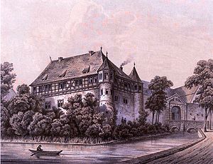 Wasserburg Deuna um 1860, Sammlung Alexander Duncker