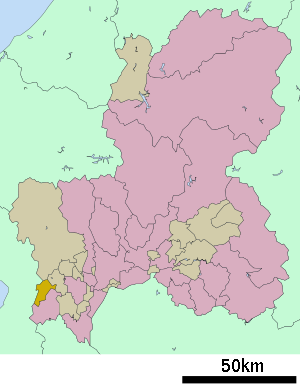 Lage Sekigaharas in der Präfektur