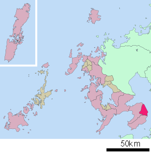 Lage Shimabaras in der Präfektur