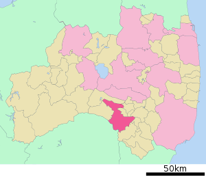 Lage Shirakawas in der Präfektur