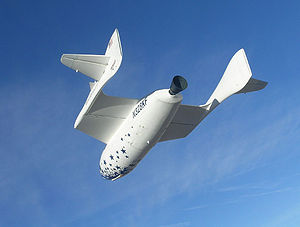 SpaceShipOne im Gleitflug