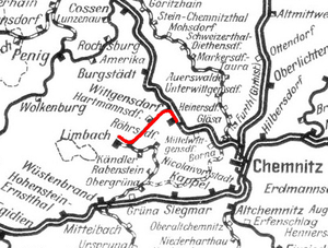 Strecke der Bahnstrecke Wittgensdorf–Limbach-Oberfrohna