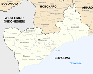 Der Suco Casabauc liegt im Osten des Subdistrikts Tilomar. Die Orte liegen im Westen des Sucos.