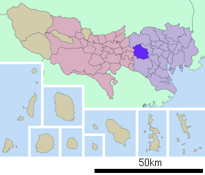 Lage Suginamis in der Präfektur