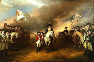 Kapitulation von Lord Cornwallis bei Yorktown, Gemälde von John Trumbull