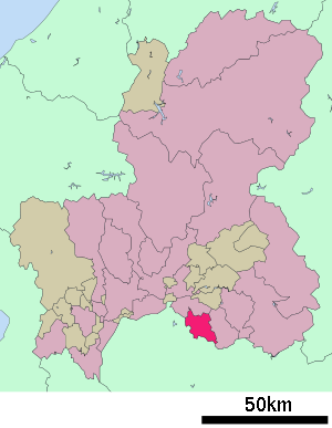 Lage Tajimis in der Präfektur