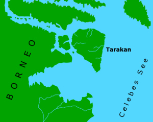 Tarakan an der Ostküste Borneos