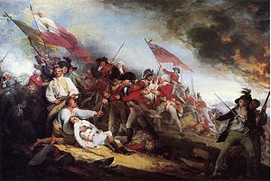 Der Tod von General Warren in der Schlacht von Bunker Hill. Gemälde von John Trumbull