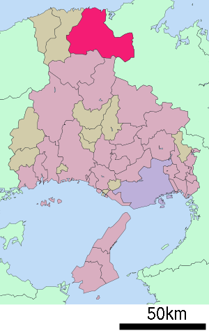 Lage Toyookas in der Präfektur