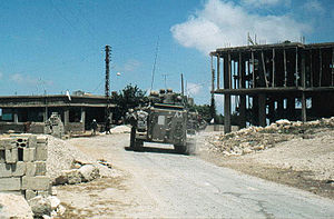 Israelische Truppe im Süden Libanons im Juni 1982