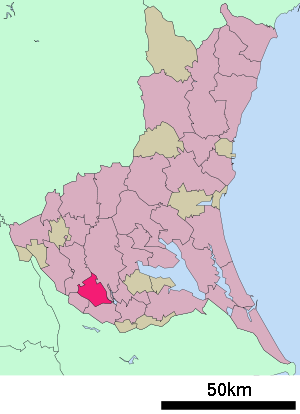 Lage Tsukubamirais in der Präfektur