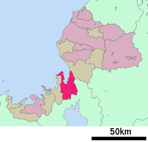 Lage Tsurugas in der Präfektur