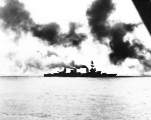 USS Salt Lake City während der Schlacht