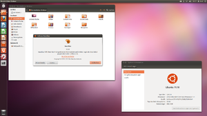Bildschirmfoto von Ubuntu 11.10 „Oneiric Ocelot“mit Unity