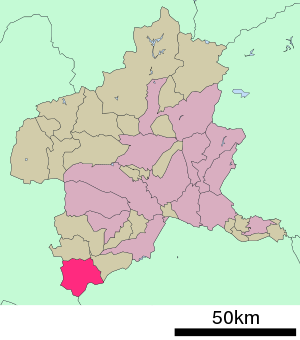 Lage Uenos in der Präfektur