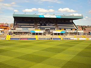 Der Uplands Stand im Memorial Stadium in Bristol