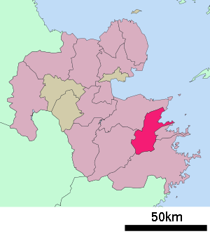 Lage Usukis in der Präfektur