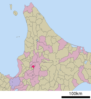 Lage Utashinais in der Präfektur