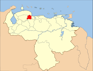 Karte Bistum San Felipe (Venezuela)