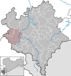 Lage der Verwaltungsgemeinschaft Weischlitz im Vogtlandkreis