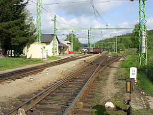 Bahnhof von Vyšší Brod