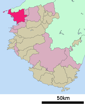 Lage Wakayamas in der Präfektur