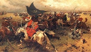Kampf um das türkische Banner(patriotisches Historiengemälde des polnischen Malers Józef Brandt 1841–1915)