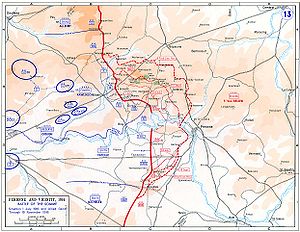 Karte des Schlachtfelds