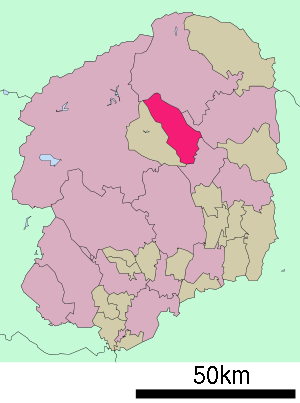 Lage Yaitas in der Präfektur