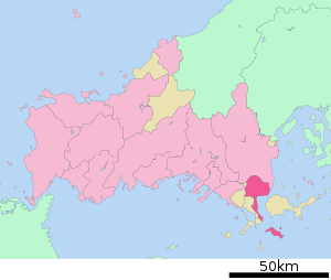 Lage Yanais in der Präfektur