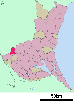 Lage Yūkis in der Präfektur