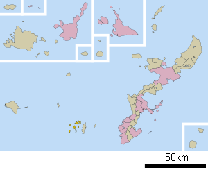 Lage Zamamis in der Präfektur