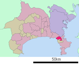 Lage Zushis in der Präfektur