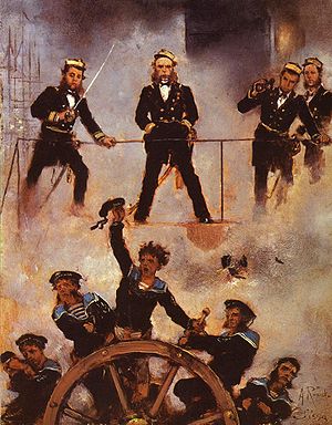 Anton Romako: Admiral Tegetthoff in der Seeschlacht von Lissa, 1878–1880