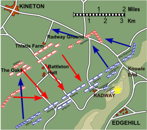 Karte der Schlachtaufstellung