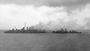 Die brennende HMAS Canberra