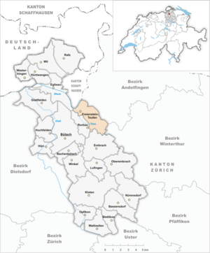 Karte von Freienstein-Teufen