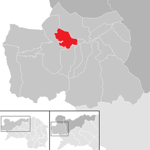 Lage der Gemeinde Aich (Steiermark) in der Expositur Gröbing (anklickbare Karte)