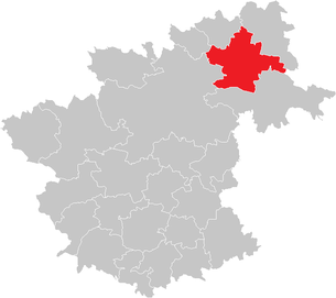Lage der Gemeinde Allentsteig im Bezirk Zwettl (anklickbare Karte)