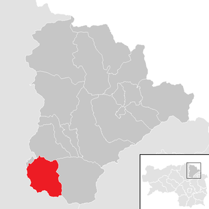 Lage der Gemeinde Allerheiligen im Mürztal im Bezirk Mürzzuschlag (anklickbare Karte)